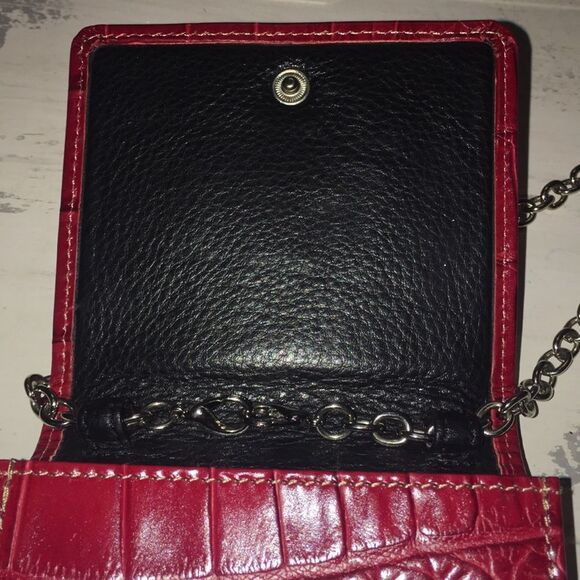 Brighton Red Croc Embossed Wallet EUC - Picture 4 of 8
